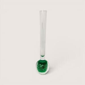 1960s Holmegaard Orchid Per Lutken Green Bubble Base Glass Vase